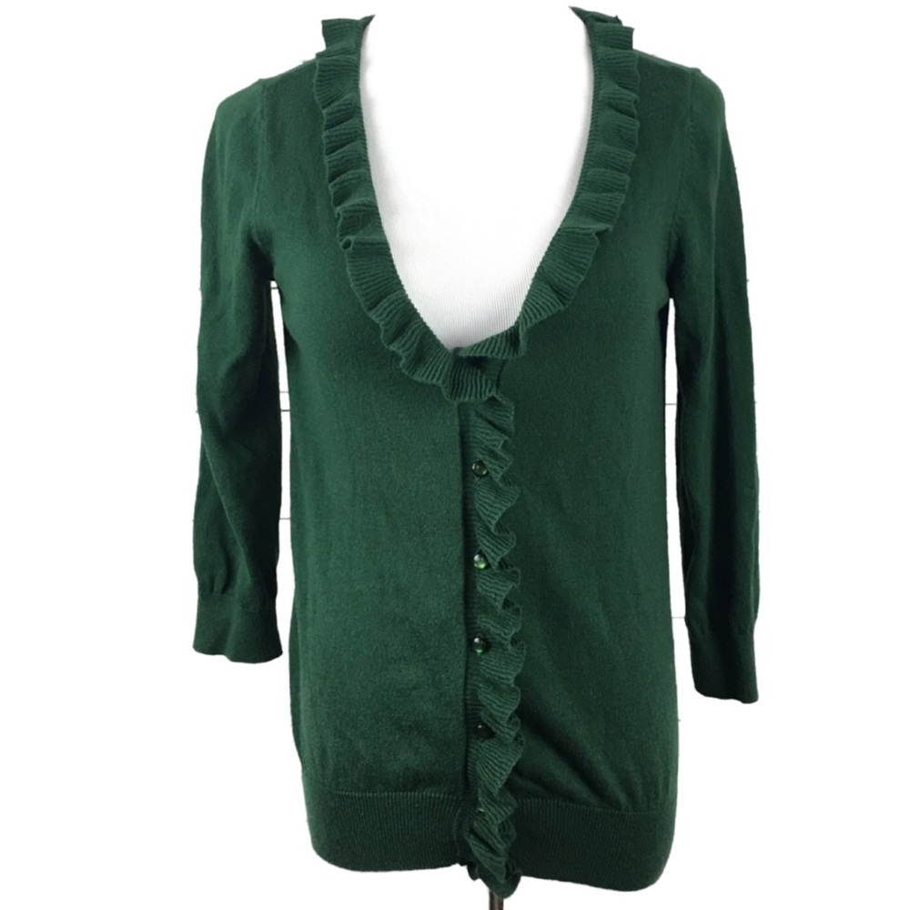Ann Taylor Small Woman's Cardigan Sweater Green
